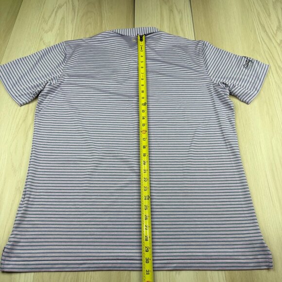 Peter Millar Mens Purple Striped Scotty Cameron Agave Man Stretch Polo Shirt XL - Picture 14 of 14